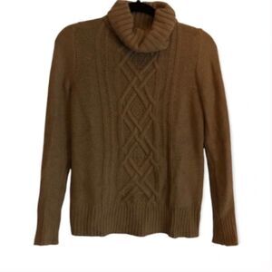 Women's J. Crew Tan Turtle Neck Heavy Knit Sweater